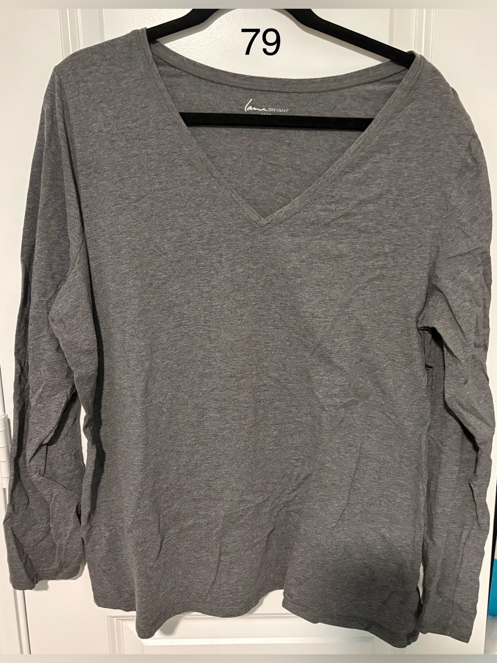 Lane Bryant Gray Women’s V-Neck Knit Top